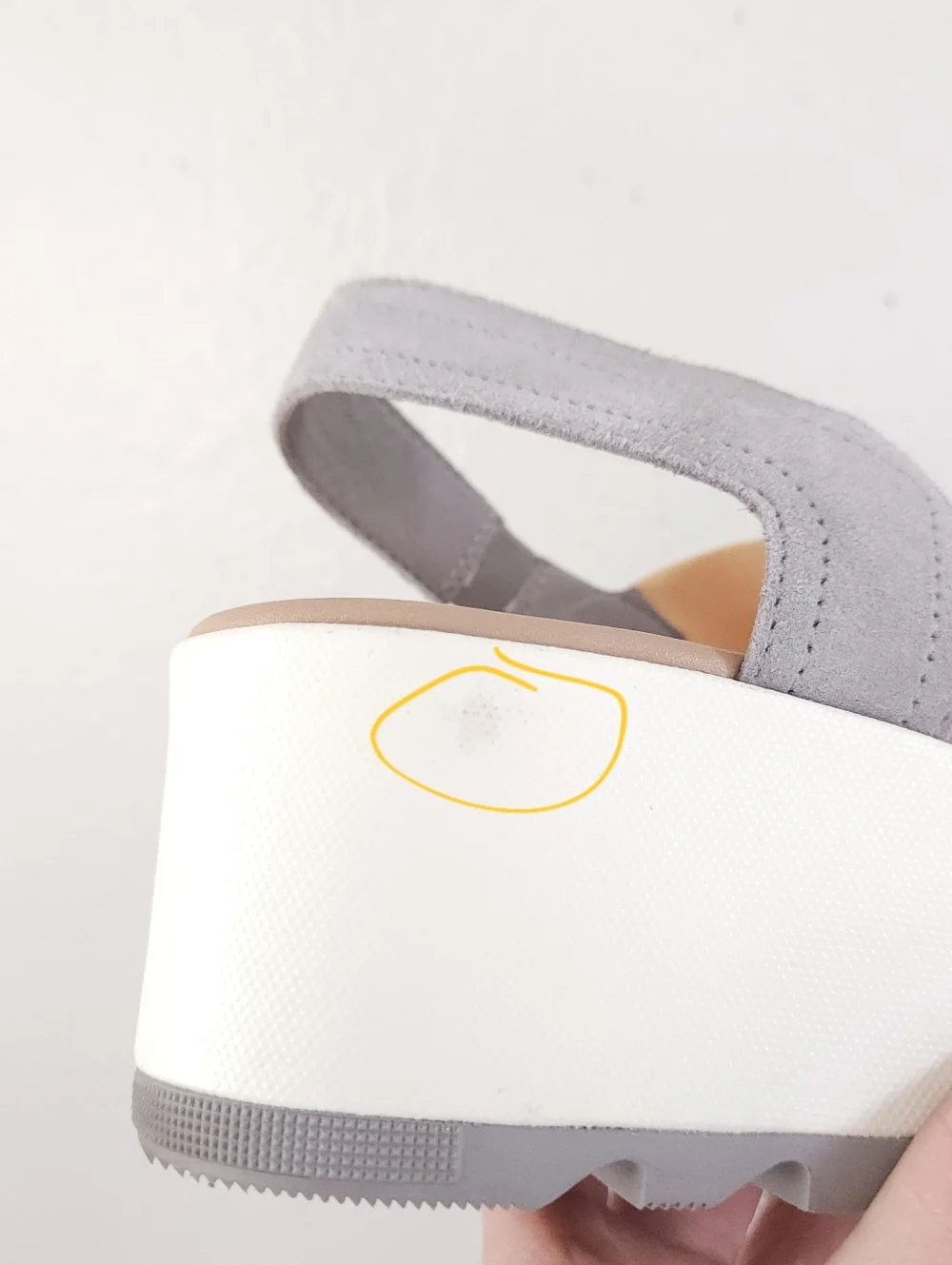 SOREL Cameron Flatform Slingback Platform Sandals US 10 Chrome Grey Chalk - Picture 11 of 11